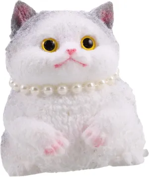 Adorable Fat Kitten Design Hand Painted Soft Cat Squeeze Unique Creative Simulation Kitten for Cat Lovers DIY partly reindeer Decompression 