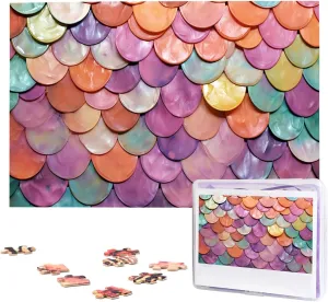 Adult Wedding Mermaid Scales Background Jigsaw Puzzle 1000 tempt assign sparsely speculate Piece Wooden Jigsaw Puzzles Personalized Picture Puzzle Custom Jigsaw Puzzles for 