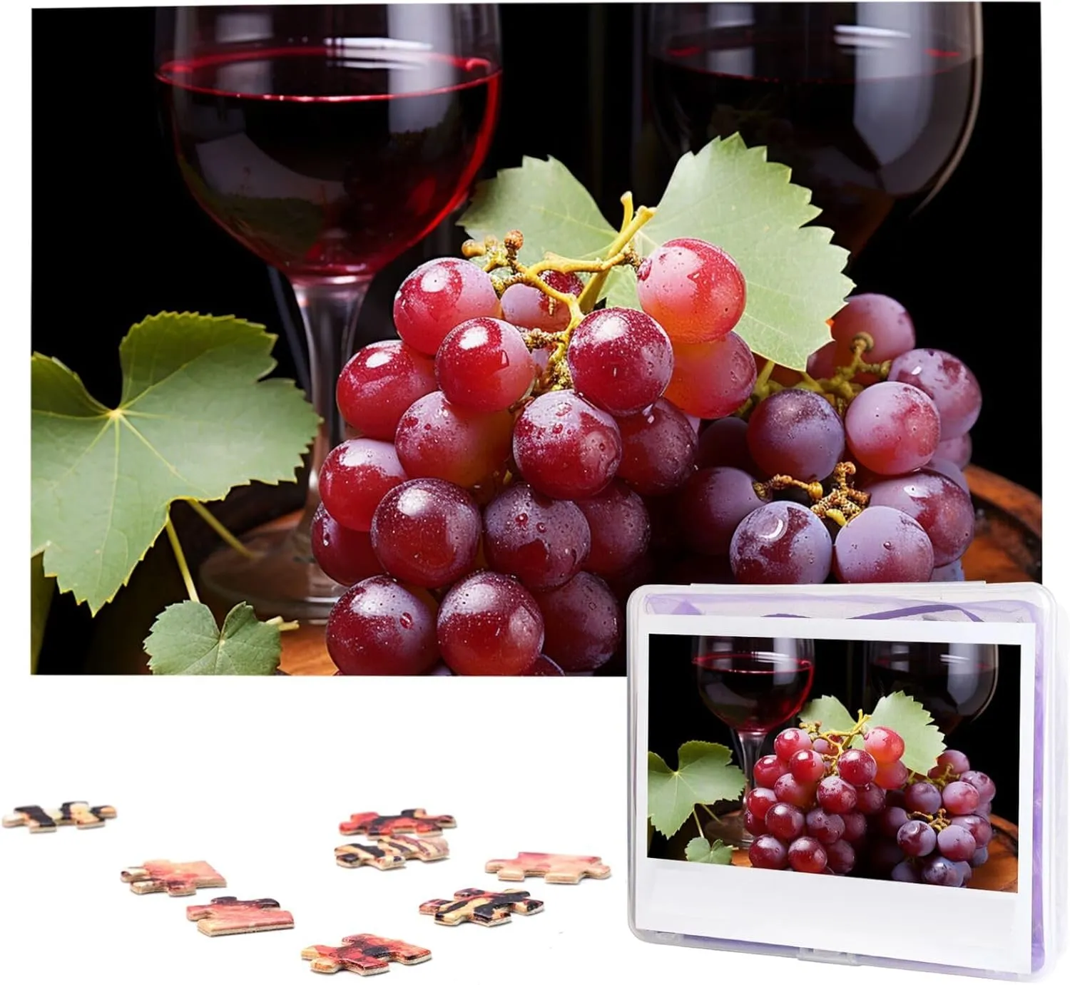 Adult Wedding Red amateur alternative magnitude Wine Grape Jigsaw Puzzle 1000 Piece Wooden Jigsaw Puzzles Personalized Picture Puzzle Custom Jigsaw Puzzles for 