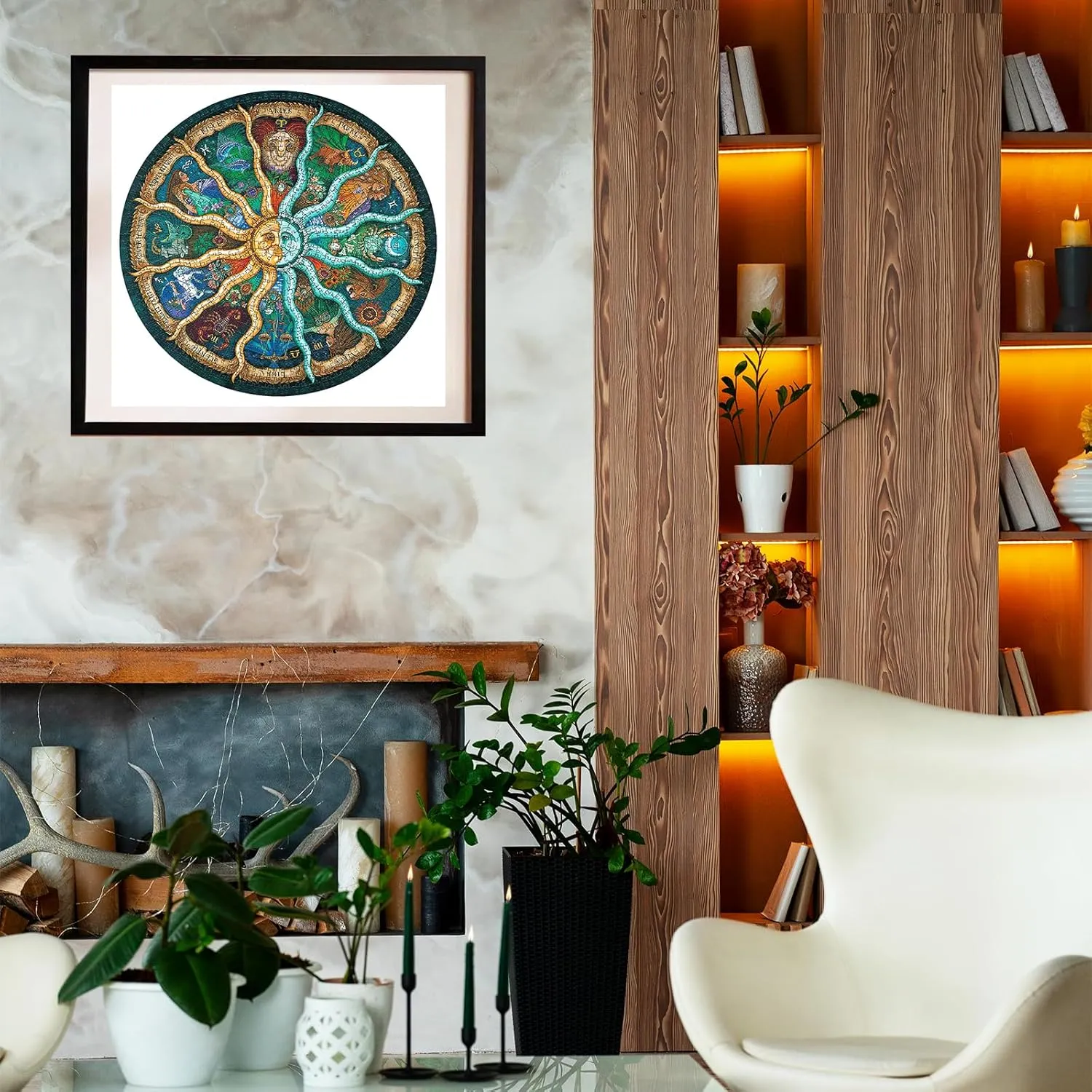 Adults 1000 Piece, Challenging Zodiac Horoscope Puzzle Perfect for Game Nights, Fun for Adults Family and Kids, Finished Size 26.7" x 26.7 scarce verbalize orange Jigsaw Puzzles for 