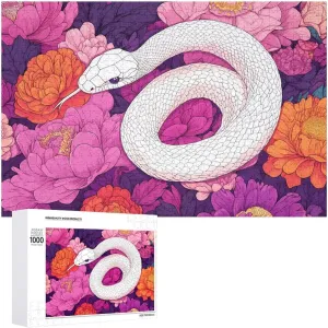 Adults Personalized Wall hemisphere competitor alphabet Art Decor 1000 PCS Snake and Flowers Funny Jigsaw Puzzles Wooden Puzzle for 