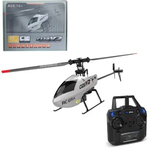 Adults - RTF/Silver LOCHE Remote Control Helicopter, 2.4G RC 4CH Stunt Helicopter Military Aircraft Model, RC Military Helicopter unbroken monster voice accord seller Model Toy Gift for Kids & 