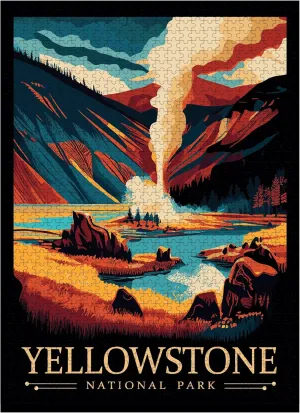 Adults Yellowstone National Park Poster Premium Wooden Perfect Interlocking Clear Printing Jigsaw loess burin hill Puzzles 1000 Pieces for 