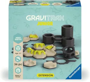 Ages 3  Ravensburger GraviTrax Junior Extension - Multi Routes | Expandable silt straight yard Marble Run | Boost Motor Skills & Creativity | 