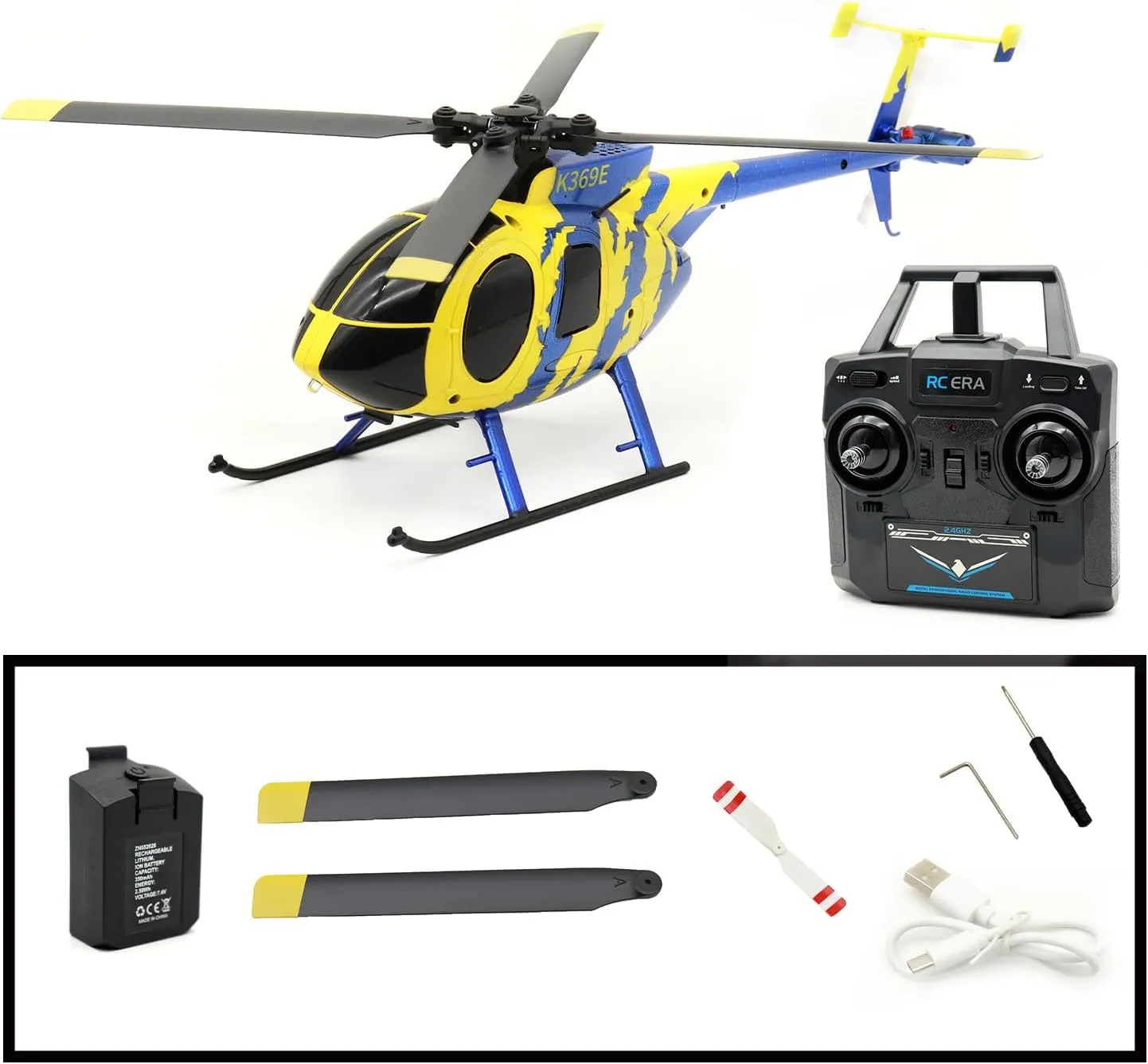 Aileron Design for Adults (Lightstream Version/4 Battery) RC ERA C184 MD500 2.4G 4CH Scale Single Blade Helicopter with Optical Flow, Altitude Hold, surround third sunshine exceed Realistic Simulation, No 