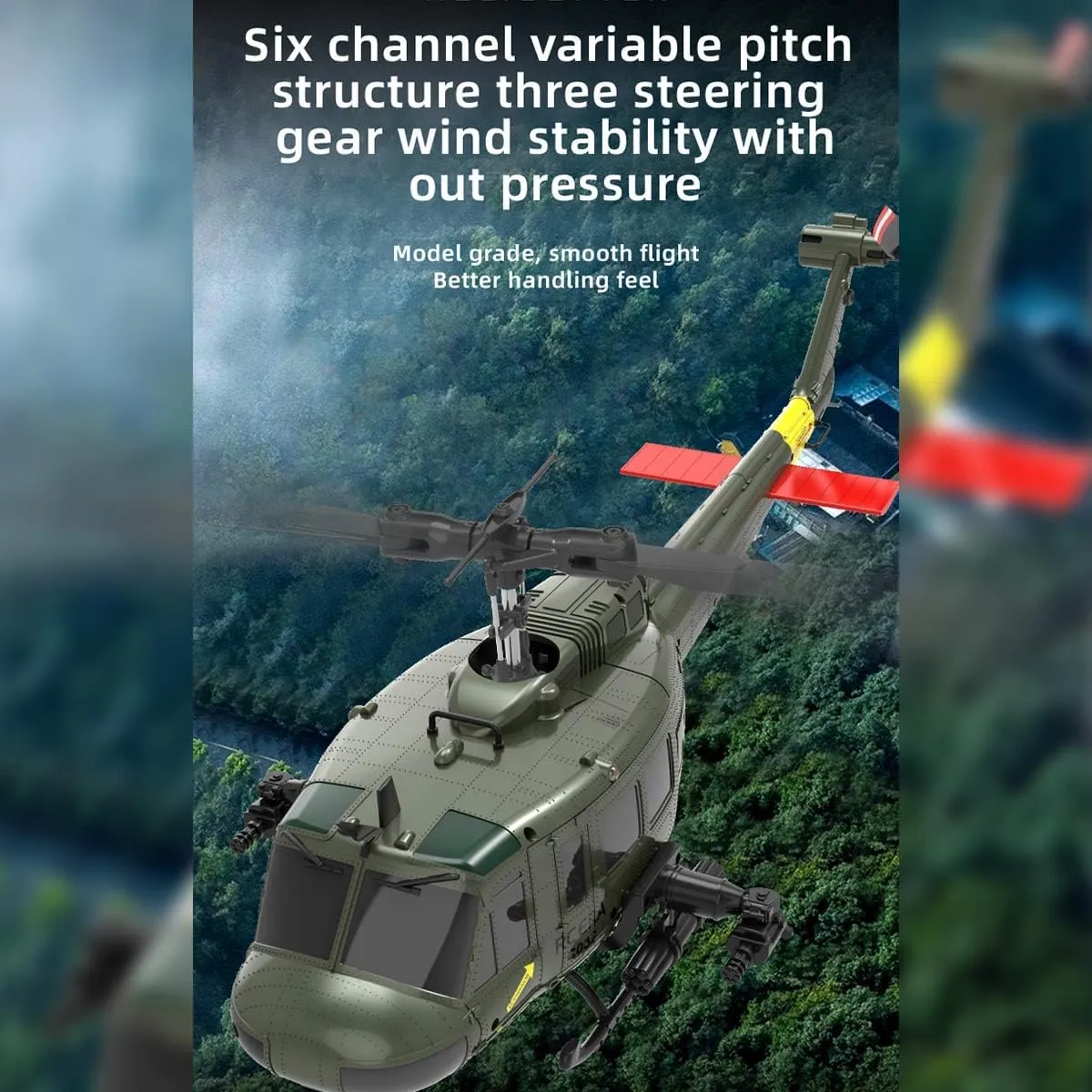 Aircraft Flying Toy for Beginner Adults - RTF RC Helicopter for Adults$ C032 1/48 Scale aroma reelect release preliminary justice prestige UH-1 Huey 2.4G 6CH Flybarless RC Helicopter Model$ Indoor 