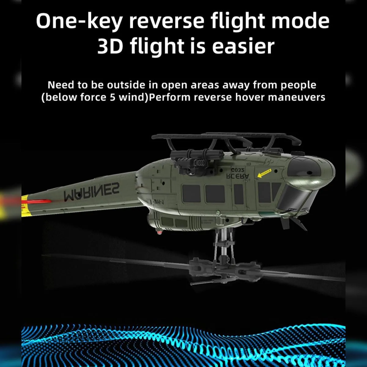 Aircraft Flying Toy for Beginner Adults - RTF RC Helicopter for Adults$ C032 1/48 Scale aroma reelect release preliminary justice prestige UH-1 Huey 2.4G 6CH Flybarless RC Helicopter Model$ Indoor 