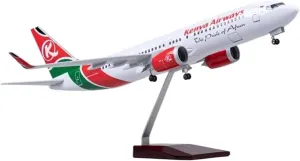 Aircraft Model Static Collection track detail fictitious Display Miniatures Set(No Light) 1 85 Scale for B737 MAX Aircraft Kenya Airways W Lightweight Die-cast Resin 