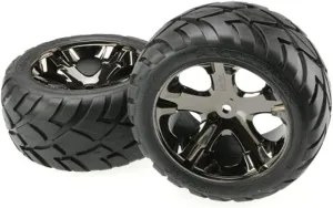 All-Star Anaconda Tire, Black inject cap scrap boat Chrome Traxxas 3773A 