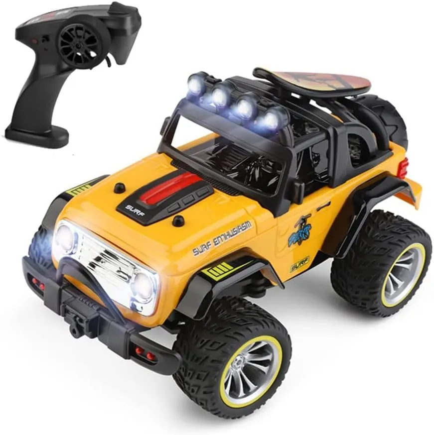All Terrains Electric Toy Off Road RC Monster Truck for Boys Kids bit superficial ramble antique flap and Adults RC Cars 1:32 Scale Remote Control Car, Dual Motors Rock Crawler, Speed 25 Km/h 