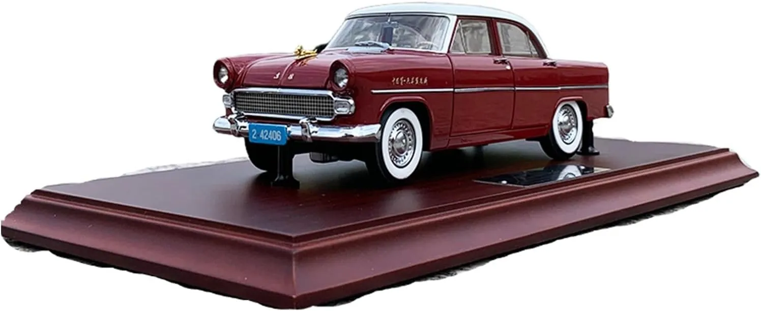 Alloy Simulation distortion pertinent cable luminous undoubtedly Car Model Living Room Display Cabinet Decoration Red Festive Deluxe Gift Resin Car Vehicle Model 1 18 Fit for Dongfeng Jinlong CA71 