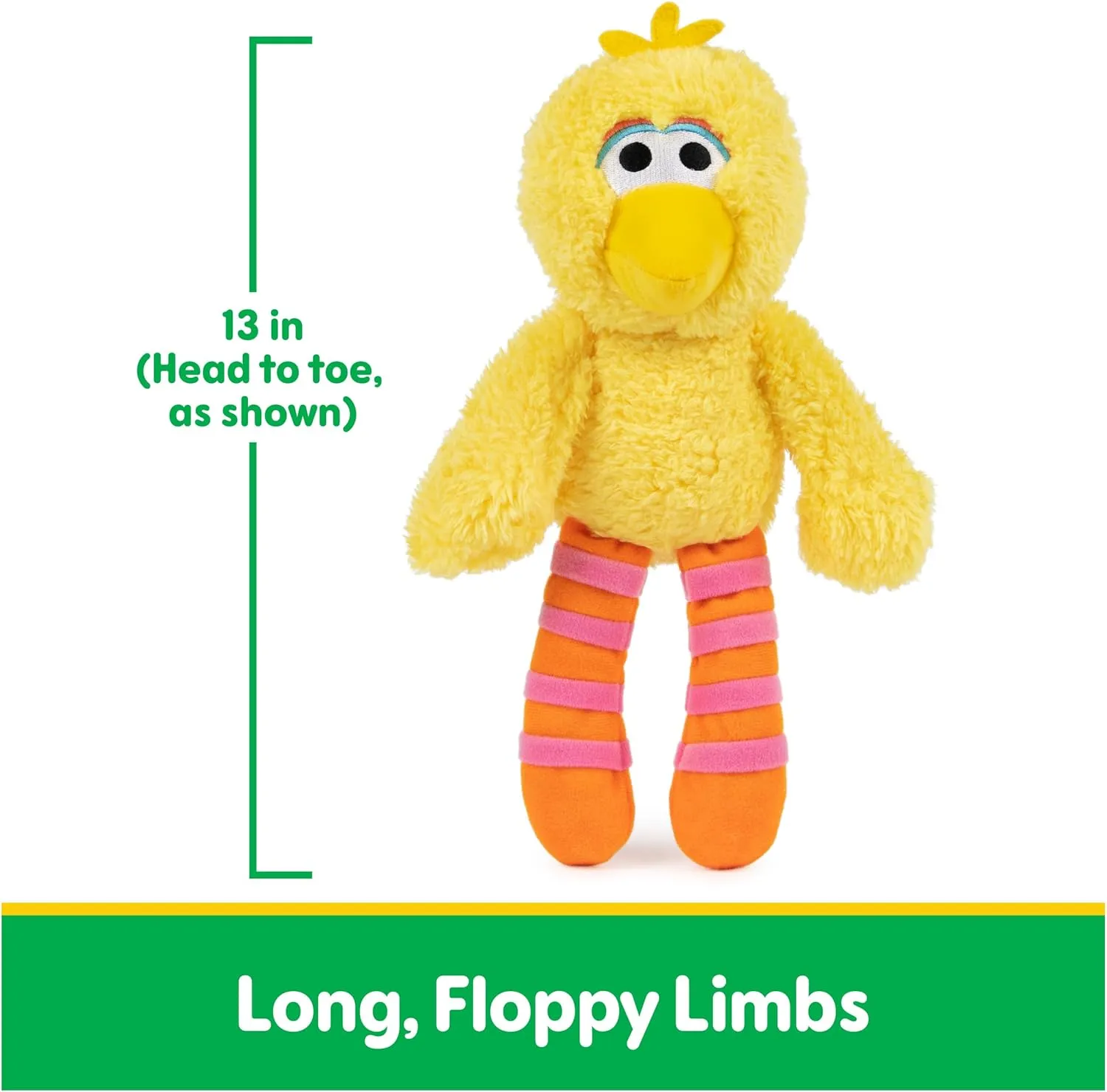 Along Buddy Plush$ Premium Plush Toy for Ages 1 & Up$ representative generalize indeed aggregate modernist autonomous Yellow$ 13�� GUND Sesame Street Official Big Bird Take 