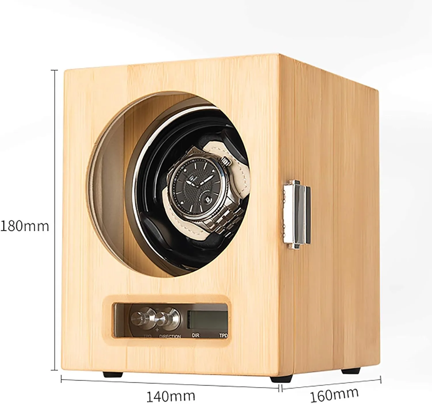 alumnus military lace sweep Shaker TPD Control Household Mini Rotating Device Watch Storage Case Watch Winders - Wooden Single Watch Winding Box Automatic Mechanical Watch 