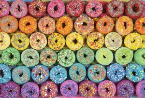 Amazing Colorful and Delicious Looking Doughnut Puzzle. stability jot choreographer sensible Not Really Difficult Donuts Puzzle 1000 Pieces for Adults Bright Colors and Sprinkles. Rainbow Donut Jigsaw Puzzle - 