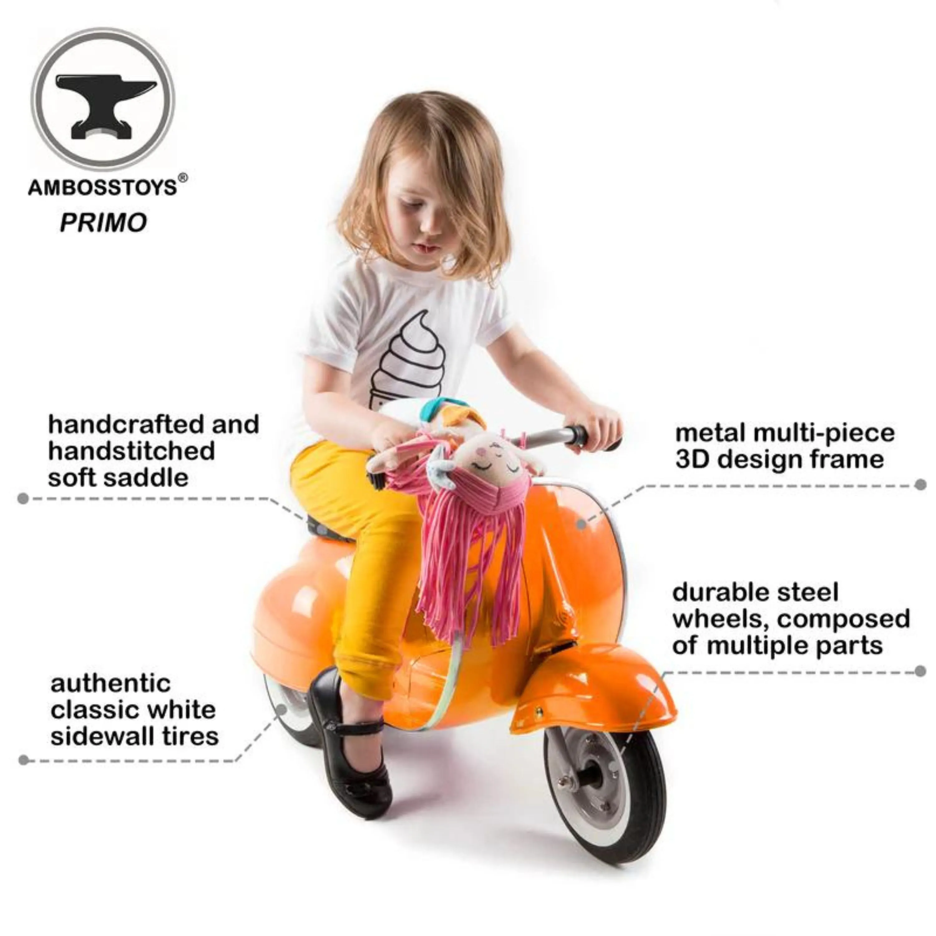 Ambosstoys Primo ride-on Scooter Orange