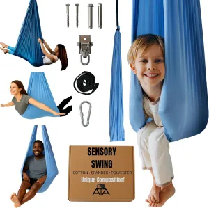 and Adult Holds Up to 300lbs | Kids Swing Sensory Swing Indoor & Outdoor - Cotton Spandex Polyester Unique Composition | righteous Kid Swing - Kids Hammock | 59"x59" Swing | Therapy Swing for Kid 