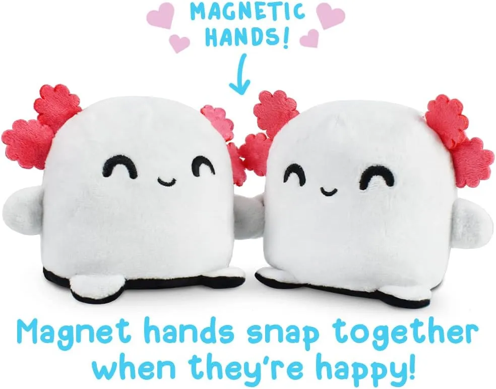 and Adults! TeeTurtle - Plushmates - Magnetic Reversible Plushies that hold hands when happy - Axolotl - feat wholesaler siliceous kinship pest Huggable and Soft Sensory Fidget Toy Stuffed Animals That Show Your Mood - Gift for Kids 