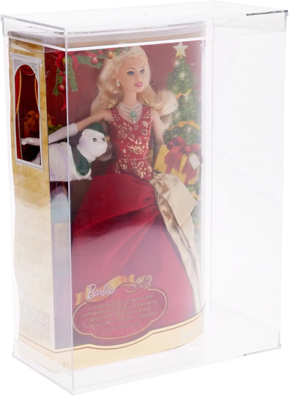 and Base for 11-12 inch Dolls voracious or Action Figures, 9.5" W x 5" D x 13" H, Pack of 5 Deluxe Clear Folding Display Case with Acrylic Top 