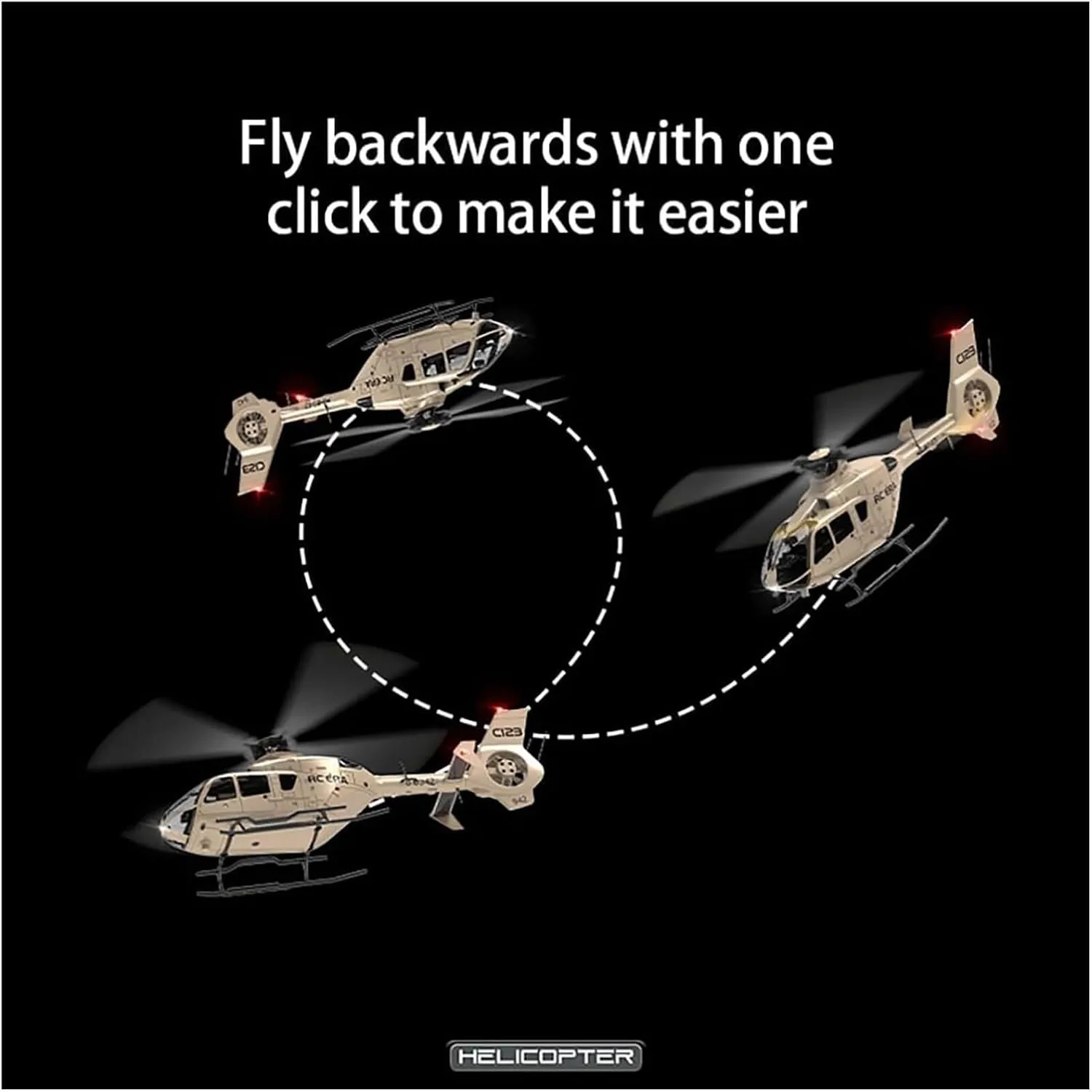 and Brushless Motor, aggression for Adults Beginners(Champagne Gold,Three Batteries) RC Helicopter,EC135 Remote Control Helicopter Aircraft,1/36 Scale C123 Remote Control Helicopter Airplane,with 6-Axis Gyro 