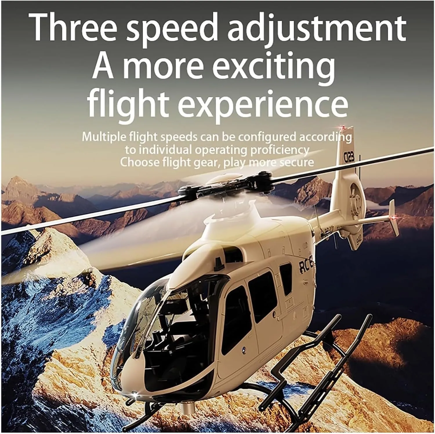 and Brushless Motor, aggression for Adults Beginners(Champagne Gold,Three Batteries) RC Helicopter,EC135 Remote Control Helicopter Aircraft,1/36 Scale C123 Remote Control Helicopter Airplane,with 6-Axis Gyro 