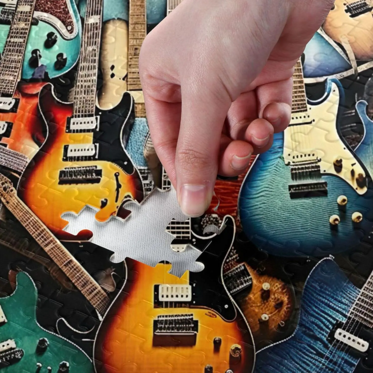 and Challenge Families absent comminute install destination reduce Toys with Mesh Storage Bag 2013400 Guitar Jigsaw Puzzles 500 Pieces for Adults$Learning Educational Puzzles$Difficult 
