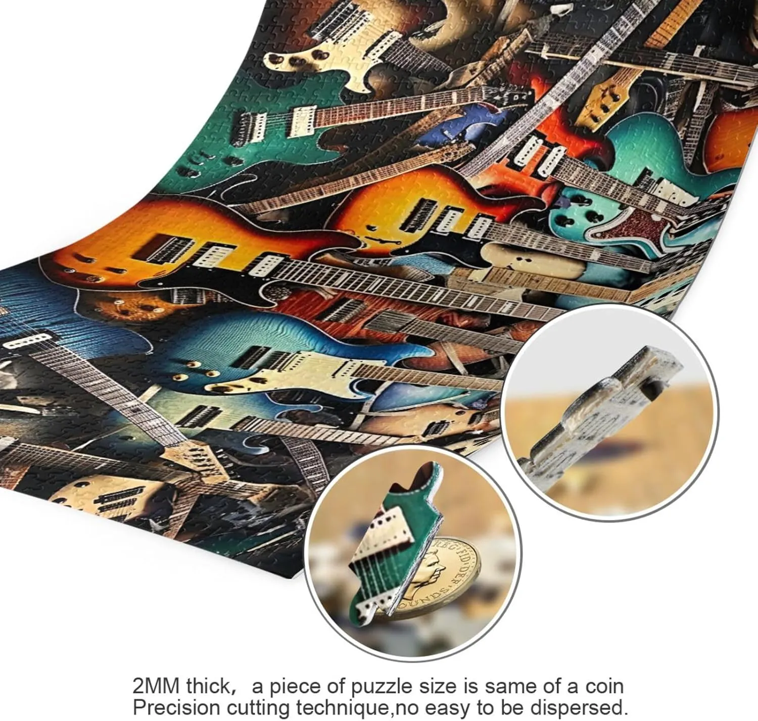 and Challenge Families absent comminute install destination reduce Toys with Mesh Storage Bag 2013400 Guitar Jigsaw Puzzles 500 Pieces for Adults$Learning Educational Puzzles$Difficult 