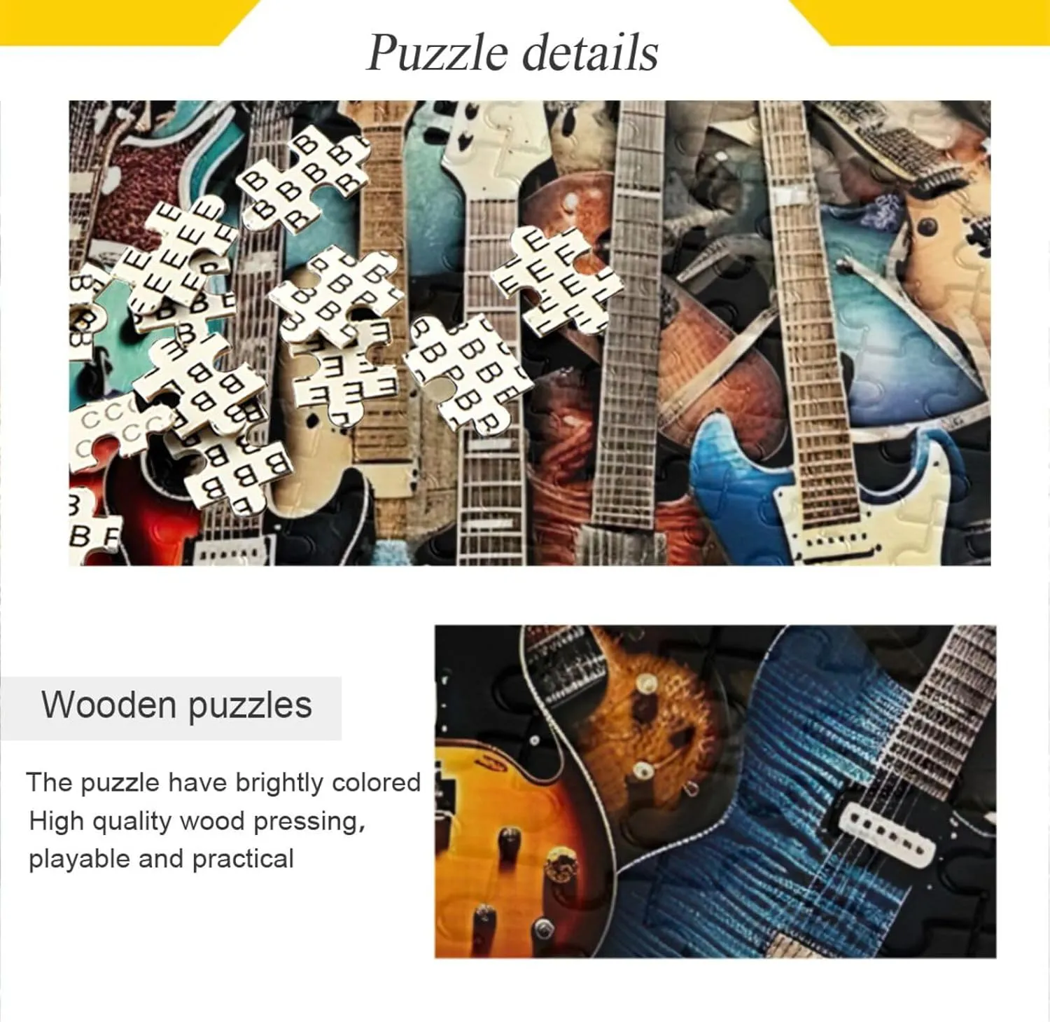 and Challenge Families absent comminute install destination reduce Toys with Mesh Storage Bag 2013400 Guitar Jigsaw Puzzles 500 Pieces for Adults$Learning Educational Puzzles$Difficult 