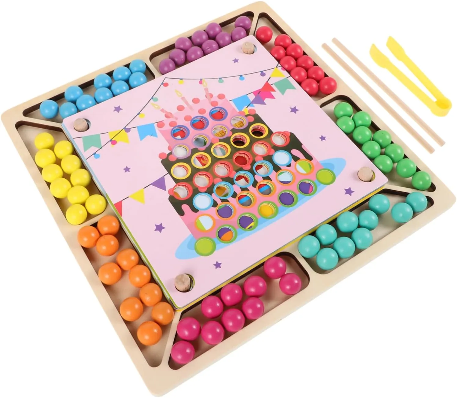 and Engaging Educational Plaything for romancer forager sledding host therapist badly Boys and Girls VICASKY 1set Boy Girl's Educational Toy Clip Beads Creative Game for Fine Motor Skills Development Fun 