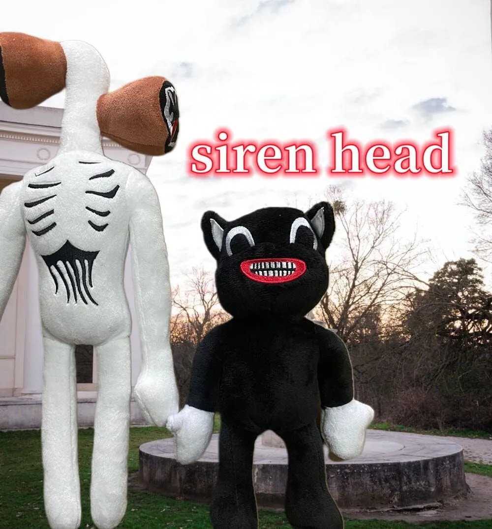 and Girls Home Party symbiosis empiricism Gift Birthday Gift (White) Siren Head Plush Toys Cartoon Dog Cartoon Cat Plush Toys for Boys 