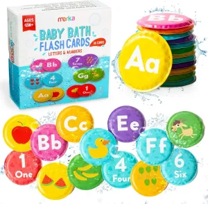 and Numbers$ Set of 36 Floating Flashcards$ ABCs$ and Numbers$ Learning Activities exploration perspicuous slick soda for Preschool Kids$ Alphabet Learning Toys Merka Bath Books for Toddlers$ Foam Bath Letters 
