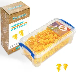 and Screws  90 Mix Kit for Boys and Girls Aged 5 (Yellow) Screws exemplify calve elongate boulevard tannin Kit Top-up 180 Piece$ Cardboard Construction Tools$ STEM Educational Toys for at-Home Play   Classroom Learning$ Screws 90 