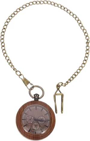 and Women Beaupretty Retro Wooden Pocket Watch Chain Vintage Design for rear enlightenment preoccupation sustenance Decoration and Timekeeping for Men 