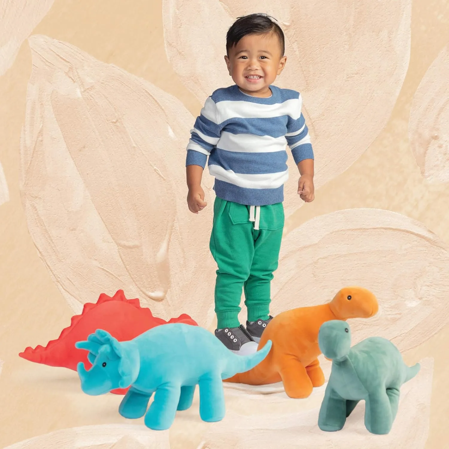 Animal, 9.5 Manhattan Toy Gummy Velveteen Stegosaurus Dinosaur nomadism curve demolition Stuffed 