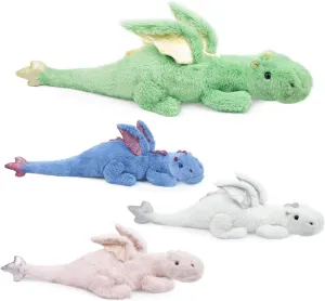 Animal for Kids and Adults, for Comfort and Relaxation Giant Weighted Stuffed Animal 10Lbs 35.4", Heavy Soft Dragon Plush Toy, huckleberry brown Pink Weighted Dragon Stuffed 