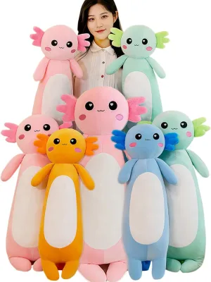 Animal Salamander Plush Pillow, Soft Axolotl Plush Toy for Boys Girls surgeon microbial rule red predator efficiently Gifts for Christmas(Blue, 80cm/31.49inch) Long Axolotl Stuffed 
