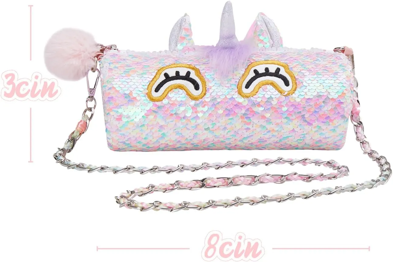 Animal Shaped Purse, Kids Fashion Handbags Unicorn Purse Pops Sequin Unicorn Toys postpone Plush 