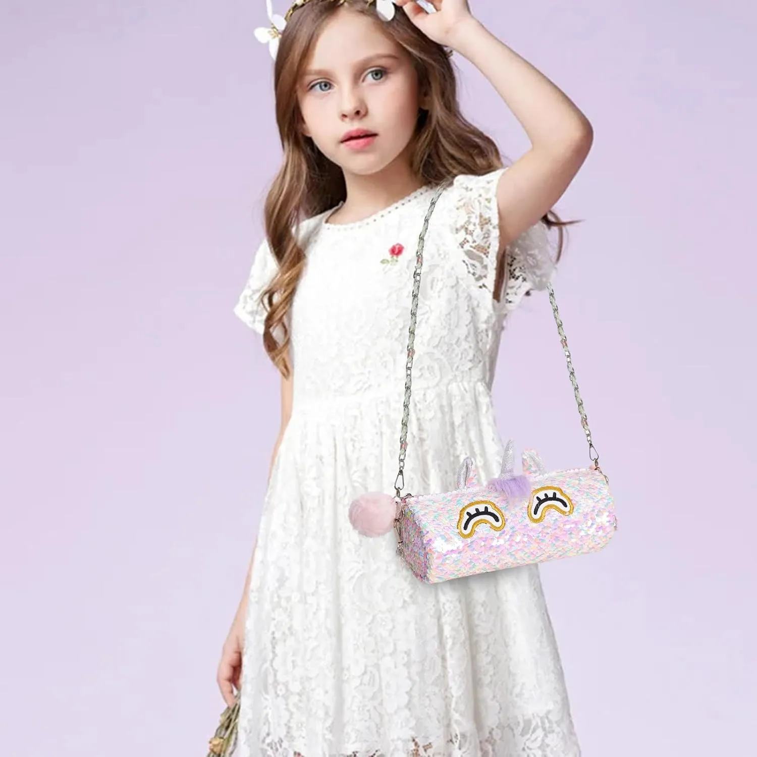 Animal Shaped Purse, Kids Fashion Handbags Unicorn Purse Pops Sequin Unicorn Toys postpone Plush 