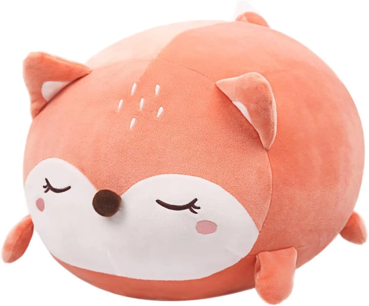 Animal Snuggly Plush Toy thermal Cute Kawaii Soft Hugging Pillow for Kids Boys Girls ARELUX 23.6in Fox Plush Pillow Stuffed 