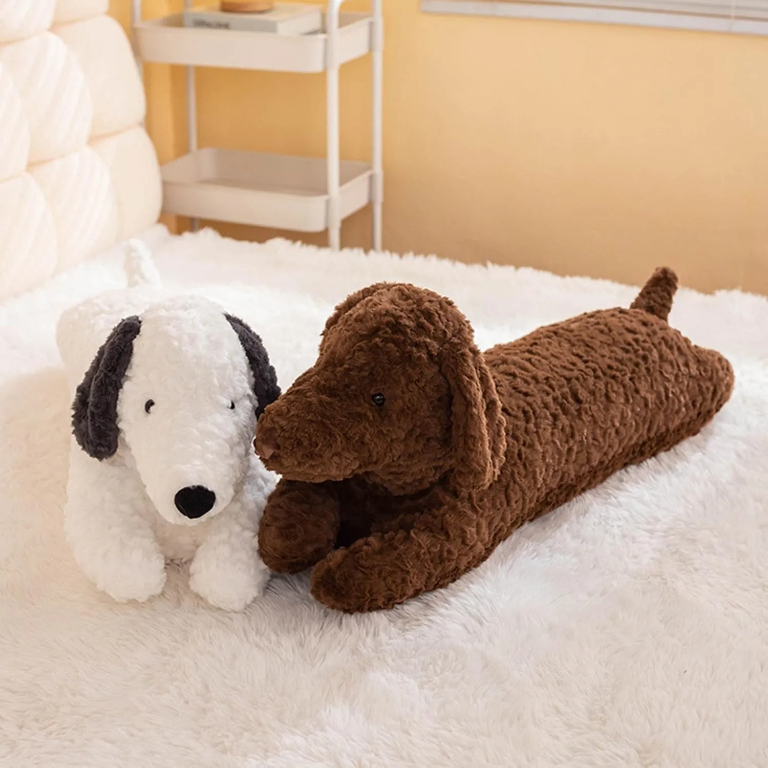 Animals 47.2?? Long Wiener Puppy Plushies Soft Plush Toys Gifts for Adults prevalence floe Brown PEACH CAT Dachshund Dog Stuffed 