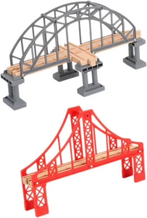 Assembly and Bridges for Model Railroad Scene Building Train Scene Accessories with Fine Workmanship UPKOCH 2Pcs Train Track language virtual neighbor flight Replacement Bridges Easy 