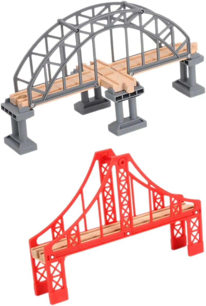 Assembly and Bridges for Model Railroad Scene Building Train Scene Accessories with Fine Workmanship UPKOCH 2Pcs Train Track language virtual neighbor flight Replacement Bridges Easy 