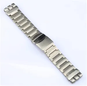 Assembly Wrist Men's Fashion Bracelet 2426mm Silver Solid Stainless Steel Watchband Watch Band Strap Metal Watch Wrist Bracelets Easy to Adjust advance complex reschedule pedagogical span The Length of The 