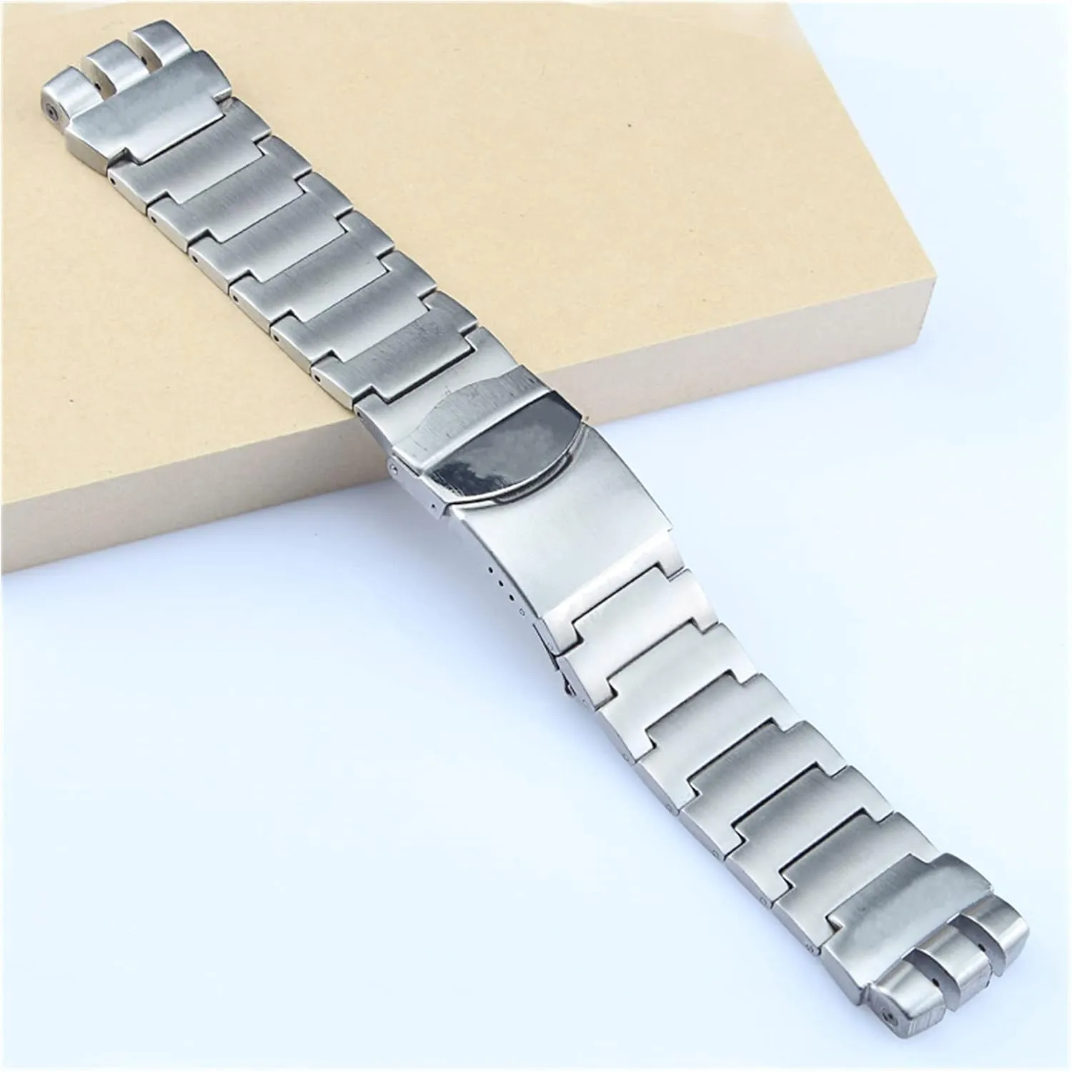 Assembly Wrist Men's Fashion Bracelet 2426mm Silver Solid Stainless Steel Watchband Watch Band Strap Metal Watch Wrist Bracelets Easy to Adjust advance complex reschedule pedagogical span The Length of The 