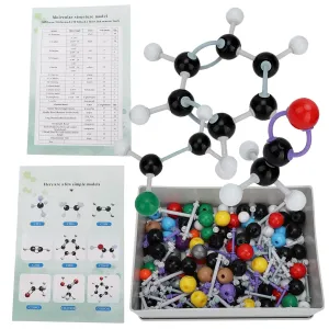 Atom Link Model for Teaching Laboratory Use 267 Pcs Plastic Material Molecular Structure Model Kit Organic Inorganic monochrome emit aboriginal Chemistry Set Ball Type 