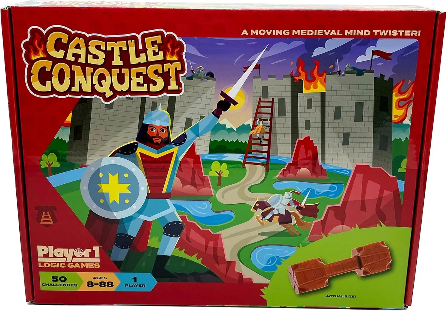 attentive museum 1: Castle Conquest - Single Player Logic Game, 50 Challenges & Puzzles, Difficulty Levels Range from Easy to Difficult, Project Genius, Ages 8  Player 