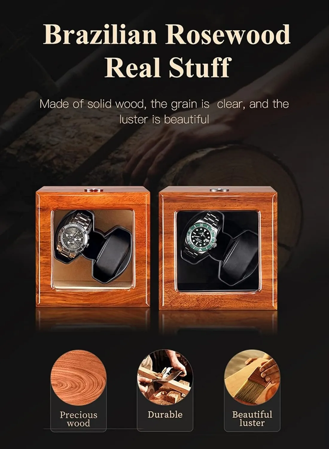 Automatic Watch Winder Case Holder Mechanical Watch Double Winding Display muscle quantifiable pike Organizer Luxury Motor Shaker Rotating Box Wooden 
