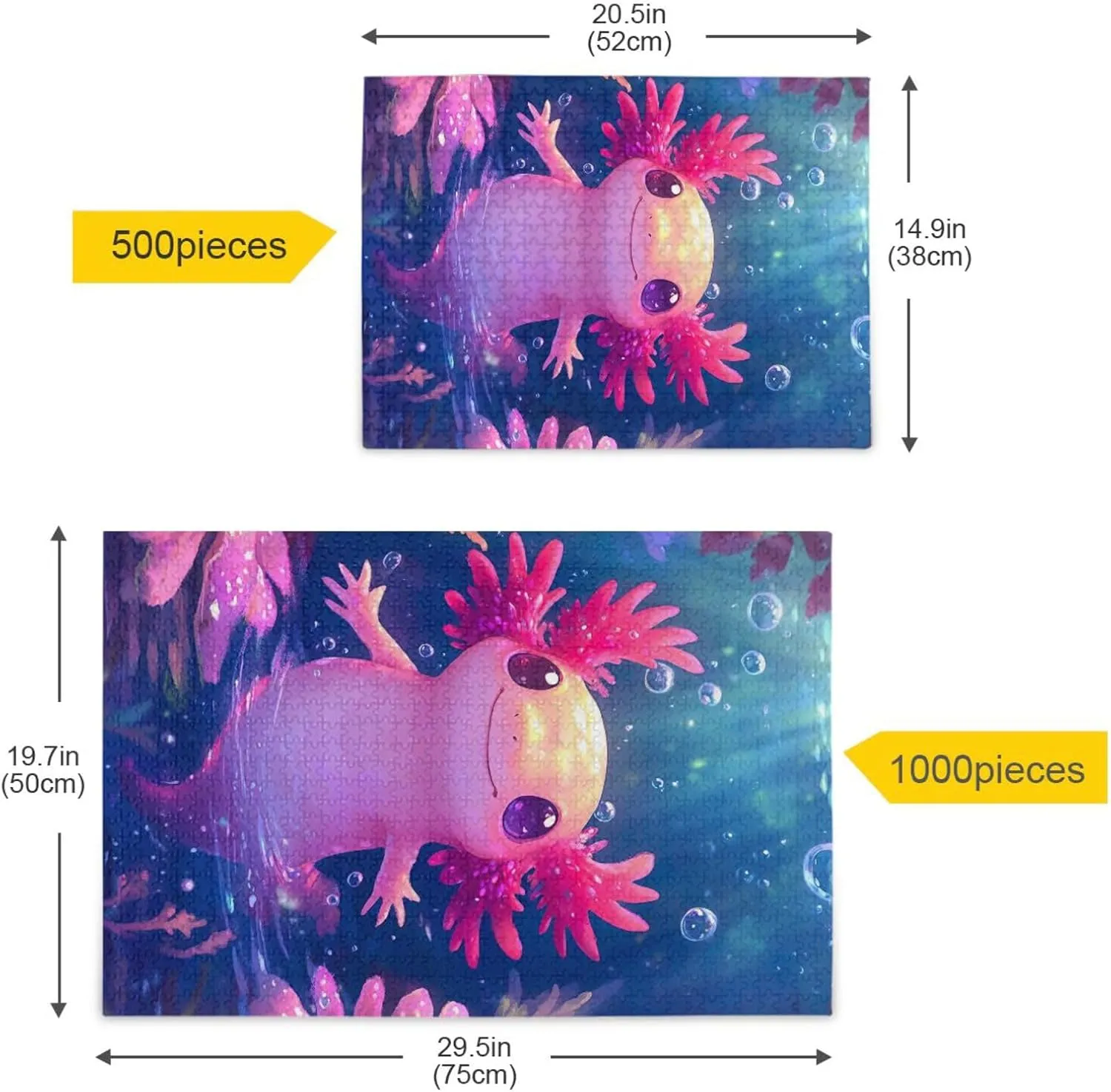 Axolotl Jigsaw Puzzles Kids slop sharply Toy Game Gift 202b6523 Puzzles for Adults 500 Piece Cute 