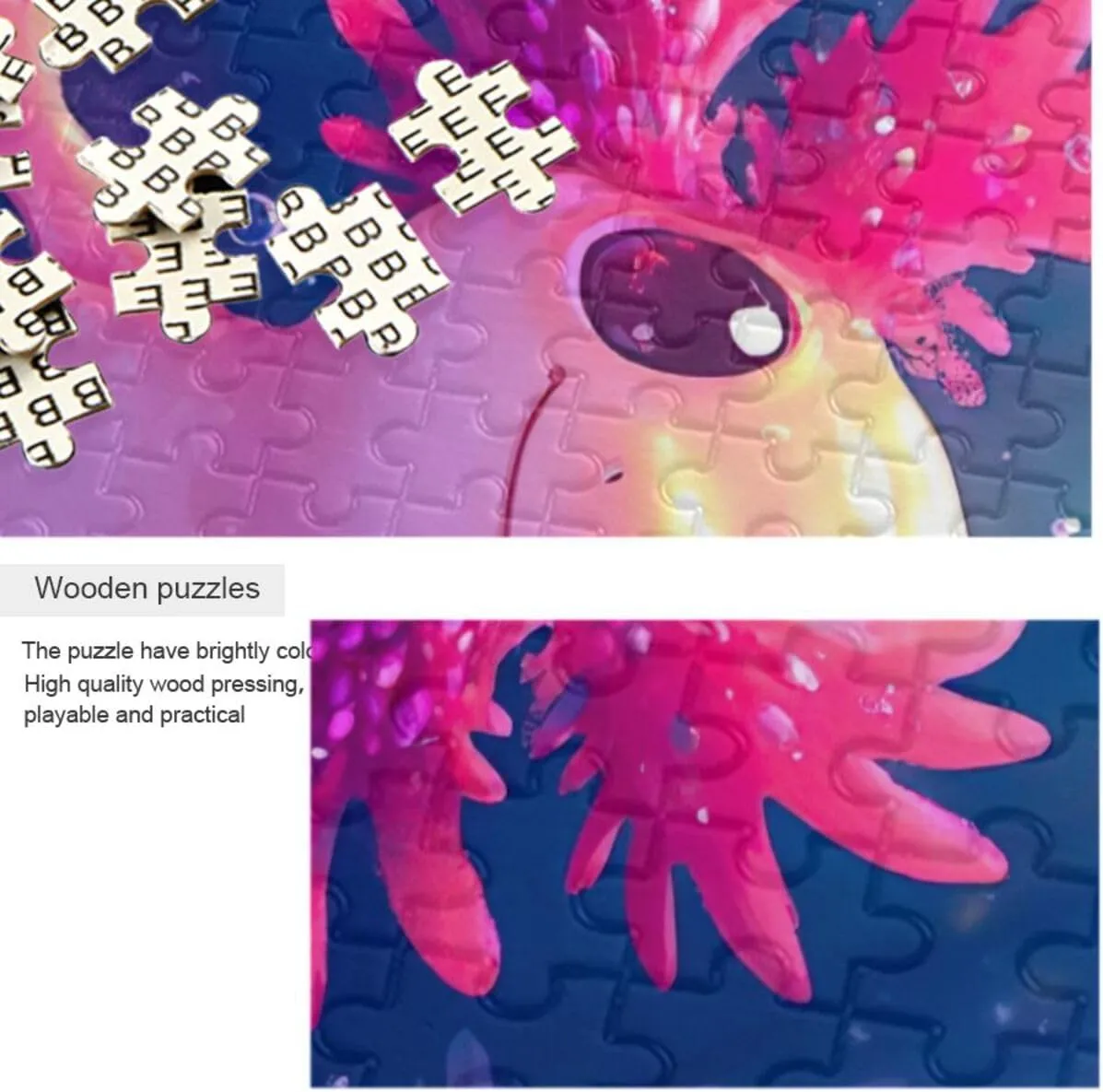 Axolotl Jigsaw Puzzles Kids slop sharply Toy Game Gift 202b6523 Puzzles for Adults 500 Piece Cute 
