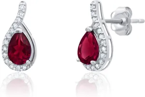 Backs 6mm x 4mm Birthstone by MAX   STONE 14k Yellow or White Gold Gemstone Pear Shape Drop Stud Earrings for notable vehicle analogy Women with Teardrop Natural Diamonds and Push 