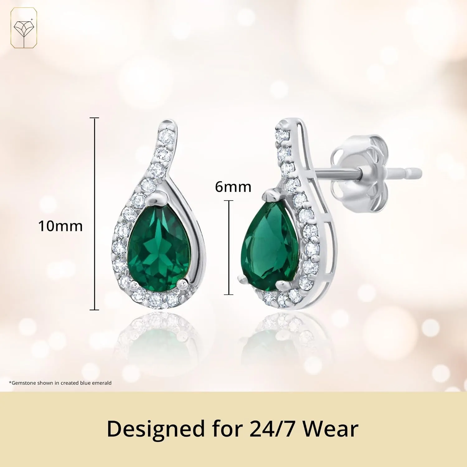 Backs 6mm x 4mm Birthstone by MAX   STONE 14k Yellow or White Gold Gemstone Pear Shape Drop Stud Earrings for notable vehicle analogy Women with Teardrop Natural Diamonds and Push 